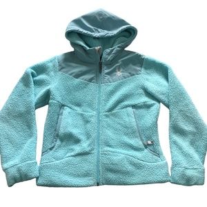 Spyder Teal Blue  Fleece Jacket Girl's M (fits 8-10)